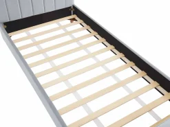 Vente-unique Cama 90 x 190 cm en terciopelo con costuras - ROGADI Gris Online