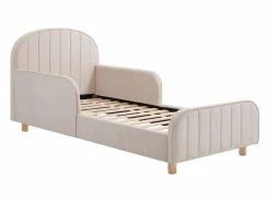 Vente-unique cama 90 x 190 cm tejido texturizado en color + colchón - MIRAVELO Beige Hot