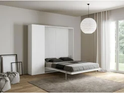 ITAMOBY Cama Abatible|Cama abatible 140 vertical Kentaro con columna Fresno
