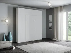 Cama abatible 160 vertical Kentaro con columna - módulo a pared superior - módulo con apertura vasistas Fresno^ITAMOBY