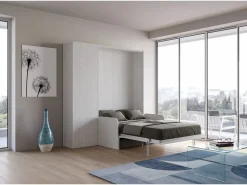Cama abatible 120 vertical Kentaro Sofà con columna Fresno - ALESSIA 20^ITAMOBY Discount