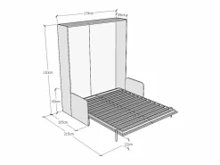 ITAMOBY Cama Abatible|Cama abatible 160 vertical Kentaro Sofà Nogal - ALESSIA 20
