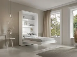 Vente-unique Cama Abatible|Cama abatible 120 x 200 cm apertura vertical manual con leds - RAPILI