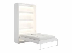 Vente-unique Cama Abatible|Cama abatible 120 x 200 cm apertura vertical manual con leds - RAPILI