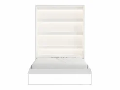 Vente-unique Cama abatible 160 x 200 cm apertura vertical manual con leds - RAPILI Blanco Hot
