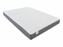 Vente-unique Cama abatible 140 x 200 cm apertura horizontal manual leds + colchón - RAPILI Blanco Best