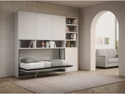 ITAMOBY Cama Abatible|Cama abatible individual horizontal Kando composición E Fresno