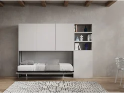 ITAMOBY Cama abatible individual horizontal Kando composición F Fresno Blanco Clearance
