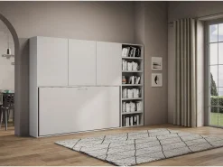 ITAMOBY Cama abatible individual horizontal Kando composición G Fresno Blanco Hot