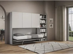 ITAMOBY Cama abatible individual horizontal Kando composición G Fresno Blanco Hot