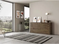 ITAMOBY Cama Abatible|Cama abatible individual horizontal Kando Nogal
