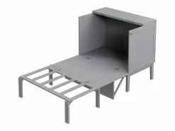 Merax Cama Abatible|Cama abatible vertical 90 x 200 cm con somier de láminas, madera contrachapada + MDF, (sin colchón)