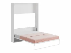 Vente-unique Cama abatible vertical 160 x 200 cm gris y blanco - MALINA II Gris / Blanco Hot