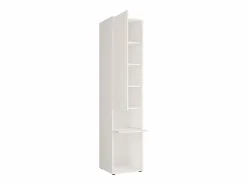 Vente-unique Cama abatible vertical 140 x 200 cm 1 armario + colchón - RAPILI Blanco