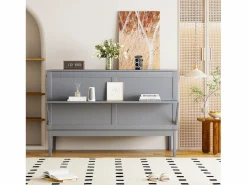 Merax Cama Abatible|Cama abatible vertical 140 x 200 cm - Madera MDF - Somier de láminas -