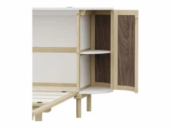 ModernLuxe Cama Abatible|Cama abatible 140x200 cm - con compartimentos de almacenamiento - natural (colchón no incluido)