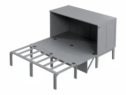DripeX Cama Abatible|Cama abatible 140x200 cm - Con estructura de láminas - Madera - Carga máx. 200 kg -