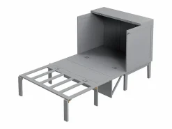DripeX Cama Abatible|Cama abatible 90x200 cm en madera - Con somier de láminas - Carga máx. 150 kg -