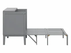 DripeX Cama Abatible|Cama abatible 90x200 cm en madera - Con somier de láminas - Carga máx. 150 kg -