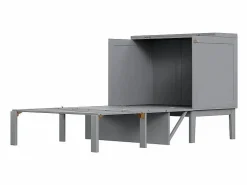 DripeX Cama Abatible|Cama abatible 90x200 cm en madera - Con somier de láminas - Carga máx. 150 kg -