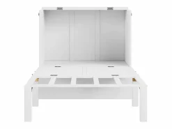 DripeX Cama abatible 90x200 cm en madera - Con somier de láminas - Carga máx. 150 kg - Blanco Sale