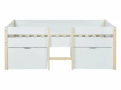 Vente-unique Cama Con Almacenaje|Cama alta 2 cajones 90 x 190 cm y roble SISSY