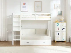 Cama alta 90 X 190 cm con sofá convertible - Pino y MDF - - ORPELIA^Vente-unique Sale