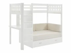 Cama alta 90 X 190 cm con sofá convertible - Pino y MDF - - ORPELIA^Vente-unique Sale