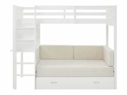 Cama alta 90 X 190 cm con sofá convertible - Pino y MDF - - ORPELIA^Vente-unique Sale