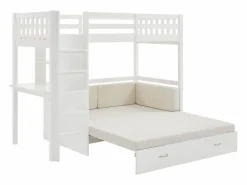 Cama alta 90 X 190 cm con sofá convertible - Pino y MDF - - ORPELIA^Vente-unique Sale