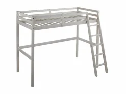 Vente-unique Cama Alta|Cama Infantil|Cama alta 90 x 190 cm de Pino macizo con colchón GEDEON II