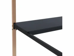 Cama alta 90 x 190 escritorio negro y roble MALICIA^Vente-unique Best