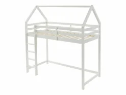 Cama alta cabaña 90 x 190 cm de madera de pino - TARZIA^Vente-unique Outlet