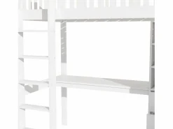 Cama alta de madera de 90x200 cm - con escritorio y armario -^ModernLuxe Best