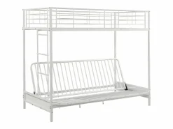Cama alta de metal de 90 x 190 cm con banco convertible MODULO V^Vente-unique Outlet