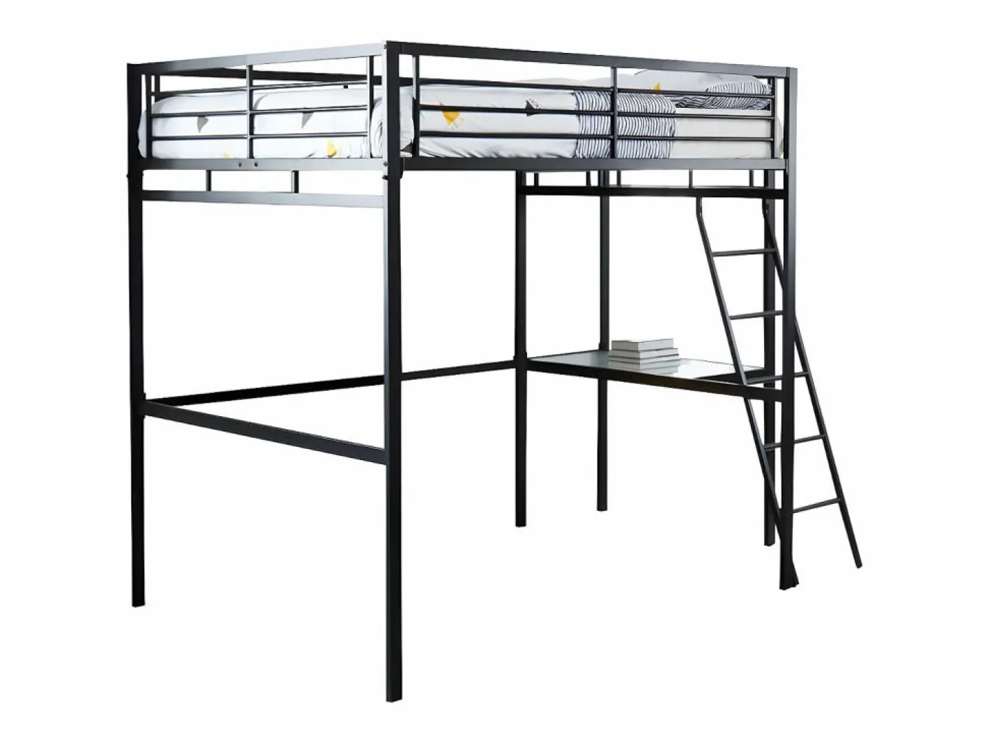 Vente-unique Cama alta escritorio integrado en CASUAL II Gris antracita Discount