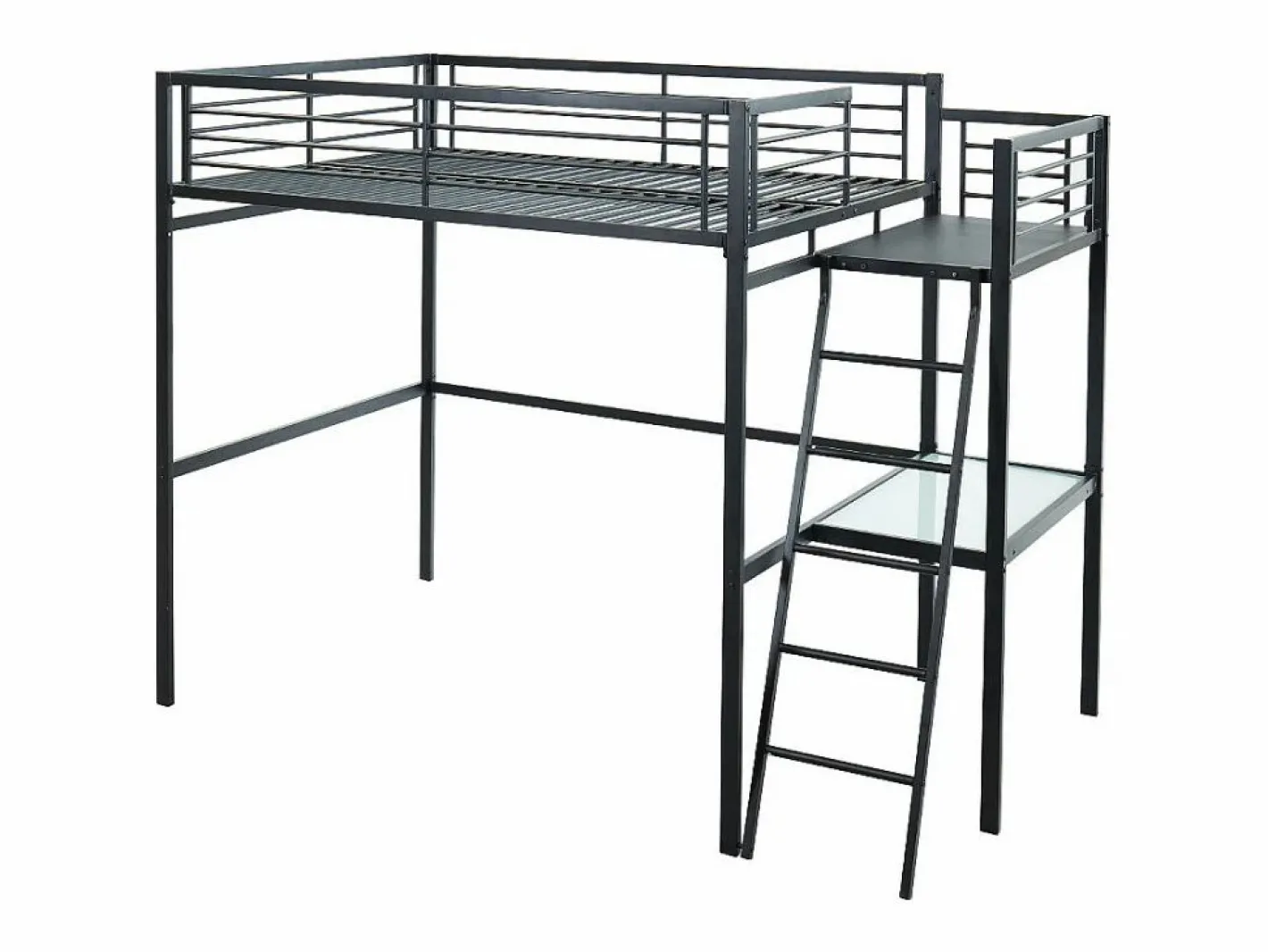 Vente-unique Cama alta escritorio integrado en CASUAL II Gris antracita Discount
