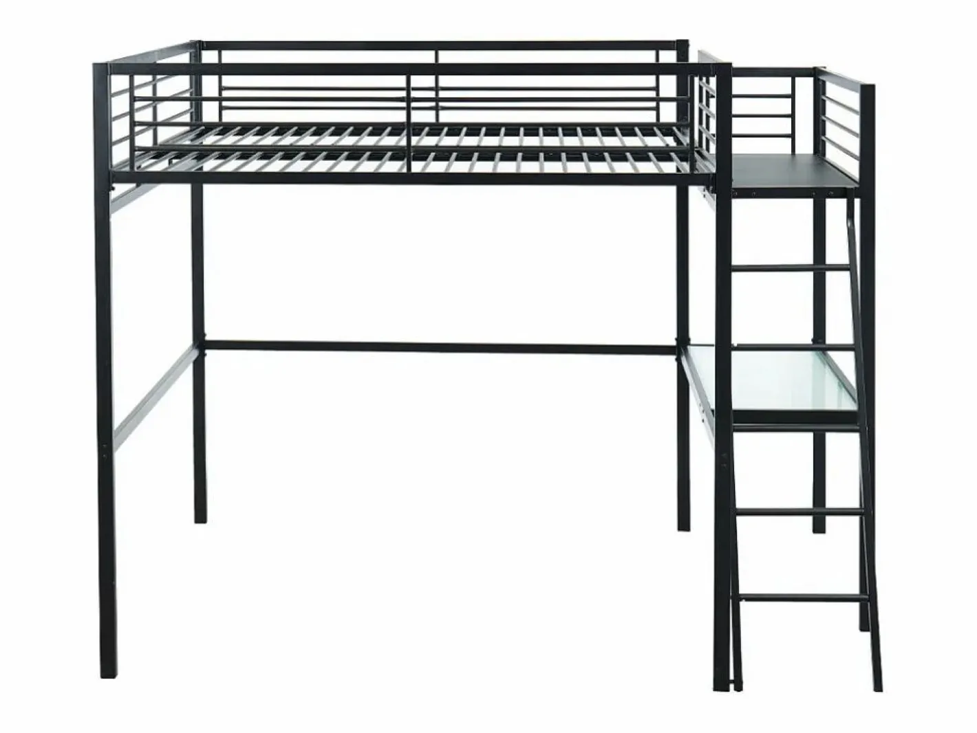 Vente-unique Cama alta escritorio integrado en CASUAL II Gris antracita Discount