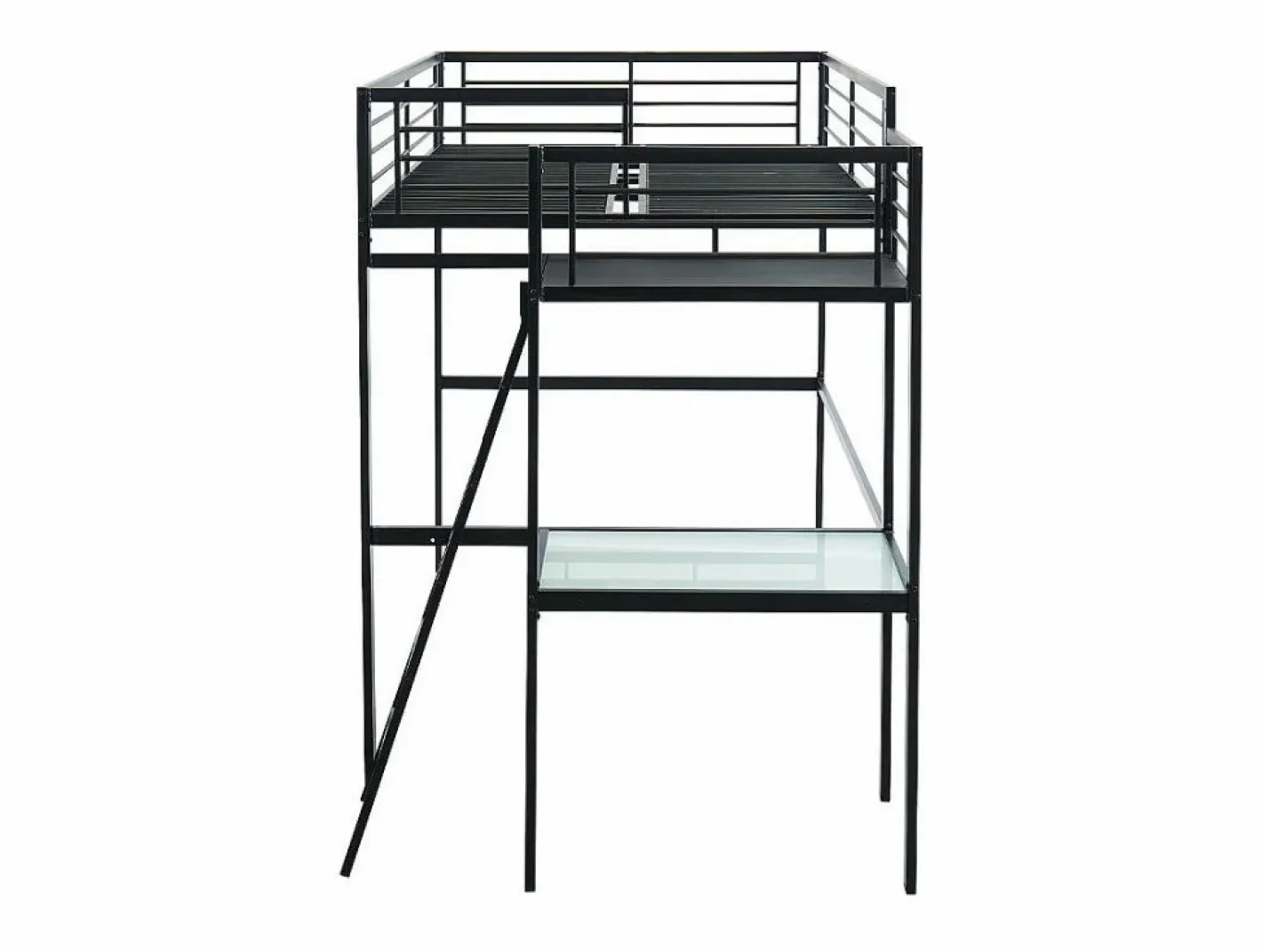 Vente-unique Cama alta escritorio integrado en CASUAL II Gris antracita Discount