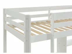 Vente-unique Cama Con Almacenaje|Cama Infantil|Cama alta escritorio, sofá y compartimentos. 90x200 cm. Pino macizo. . GOLIATH II