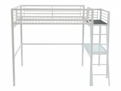 Vente-unique Cama Alta|Cama alta industrial de metal CASUAL II de 140 x 190 cm para 2 personas