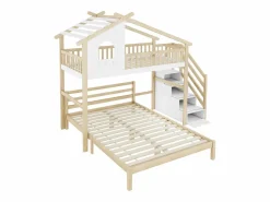 Cama alta infantil 90x200 cm, cama inferior 140x200 cm, + natural^ Online