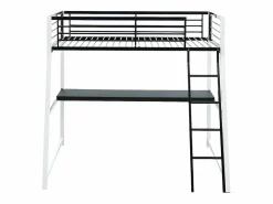Vente-unique Cama Alta|Cama Infantil|Cama alta MALICIA - 90 x 190 cm - escritorio rinconero integrado