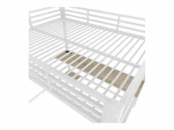 Cama alta para adultos 140x200 cm, blanca, con luz LED y USB, escritorio - sin colchón^OKWISH Hot