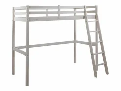 Cama alta 90x190 cm pino macizo color blanqueado GEDEON^Vente-unique Hot