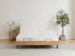 Ysmée Somier Relax|Cama articulada eléctrica somier colchón memoria de forma 2 x 90 x 200 cm beige SASORA