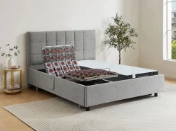 Cama articulada eléctrica somier colchón de muelles 5 zonas 2 x 70 x 190 cm MANAM^Ysmée Outlet