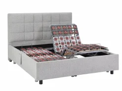 Cama articulada eléctrica somier colchón látex 3 zonas 2 x 70 x 190 cm tela JOFAR^Ysmée Best