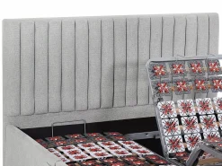 Ysmée Cama articulada eléctrica somier colchón memoria de forma 2 x 70 x 190 cm SASORA Gris Online
