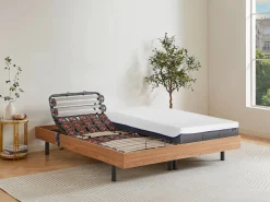 Cama articulada eléctrica somier colchón de muelles 5 zonas 2 x 80 x 200 cm beige ANTALISA^Ysmée Hot